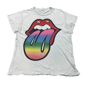 Madeworn The Rolling Stones Distressed Tongue T Shirt Men's Medium